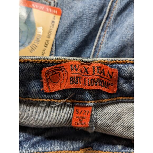 Wax Jeans Butt I Love You High Rise Push Up Jeans Distressed Size 5/27 - Picture 10 of 10